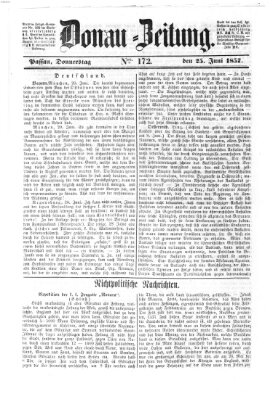 Donau-Zeitung Donnerstag 25. Juni 1857