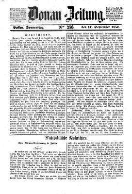 Donau-Zeitung Donnerstag 17. September 1857