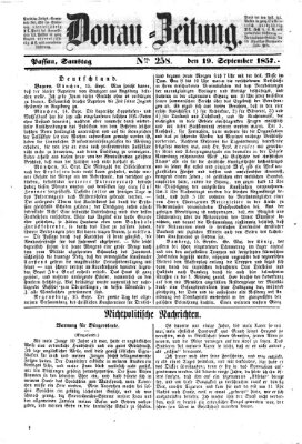 Donau-Zeitung Samstag 19. September 1857