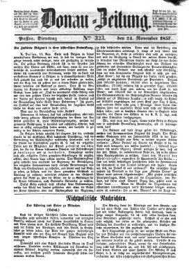 Donau-Zeitung Dienstag 24. November 1857