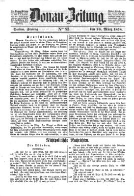Donau-Zeitung Freitag 26. März 1858