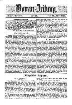 Donau-Zeitung Samstag 27. März 1858