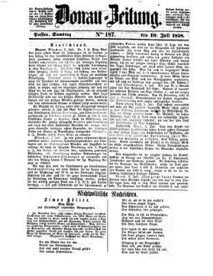 Donau-Zeitung Samstag 10. Juli 1858