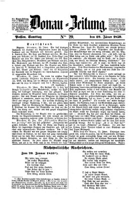 Donau-Zeitung Samstag 29. Januar 1859