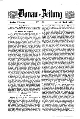 Donau-Zeitung Dienstag 14. Juni 1859