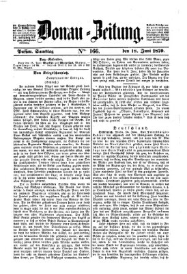 Donau-Zeitung Samstag 18. Juni 1859