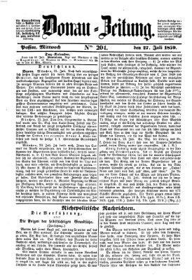 Donau-Zeitung Mittwoch 27. Juli 1859