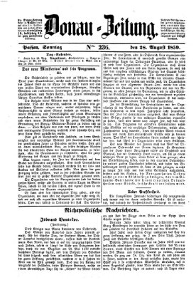 Donau-Zeitung Sonntag 28. August 1859