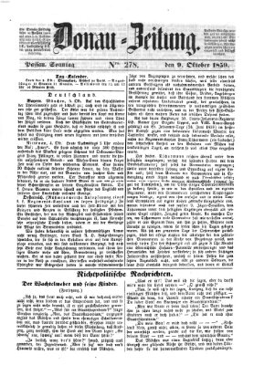Donau-Zeitung Sonntag 9. Oktober 1859