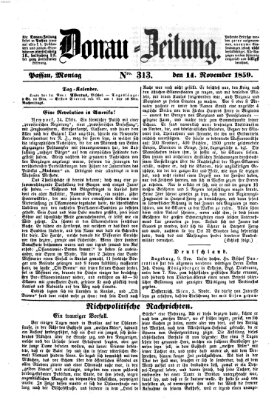 Donau-Zeitung Montag 14. November 1859
