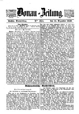 Donau-Zeitung Donnerstag 15. Dezember 1859