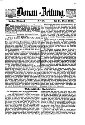 Donau-Zeitung Mittwoch 28. März 1860