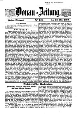 Donau-Zeitung Mittwoch 30. Mai 1860