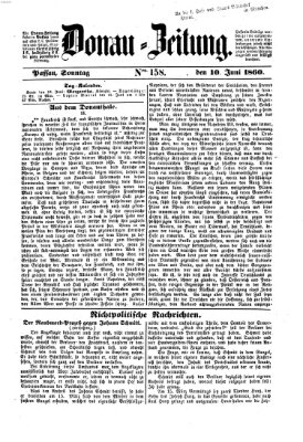 Donau-Zeitung Sonntag 10. Juni 1860
