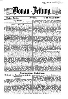 Donau-Zeitung Freitag 24. August 1860