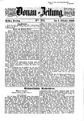 Donau-Zeitung Freitag 5. Oktober 1860