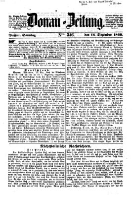 Donau-Zeitung Sonntag 16. Dezember 1860