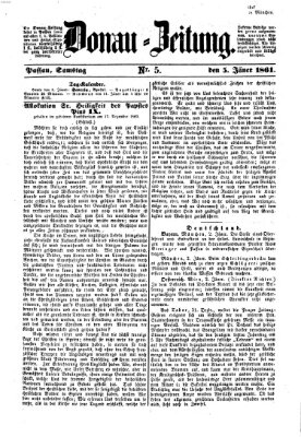 Donau-Zeitung Samstag 5. Januar 1861