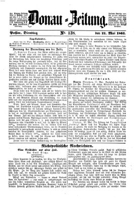 Donau-Zeitung Dienstag 21. Mai 1861