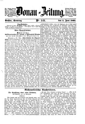 Donau-Zeitung Sonntag 2. Juni 1861
