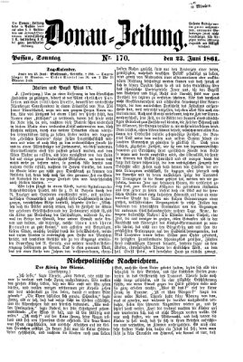 Donau-Zeitung Sonntag 23. Juni 1861
