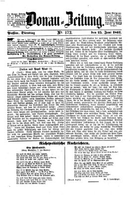 Donau-Zeitung Dienstag 25. Juni 1861