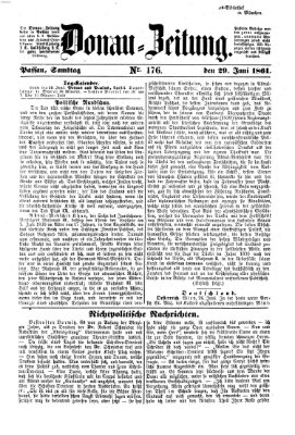 Donau-Zeitung Samstag 29. Juni 1861