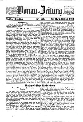 Donau-Zeitung Dienstag 17. September 1861