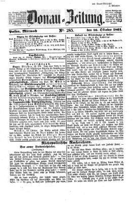 Donau-Zeitung Mittwoch 16. Oktober 1861