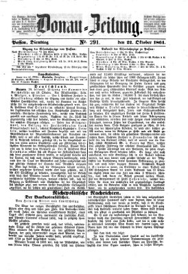 Donau-Zeitung Dienstag 22. Oktober 1861