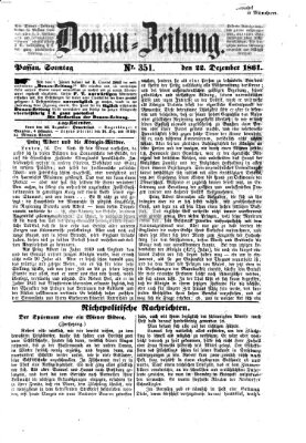 Donau-Zeitung Sonntag 22. Dezember 1861
