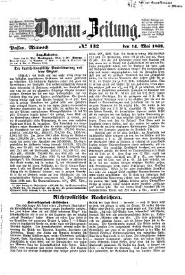 Donau-Zeitung Mittwoch 14. Mai 1862