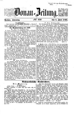 Donau-Zeitung Sonntag 8. Juni 1862