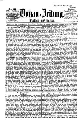 Donau-Zeitung Freitag 12. September 1862