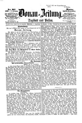 Donau-Zeitung Montag 22. September 1862