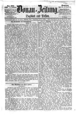 Donau-Zeitung Samstag 25. Oktober 1862