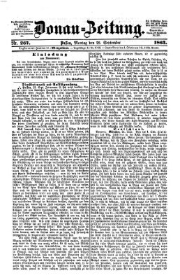 Donau-Zeitung Montag 28. September 1863