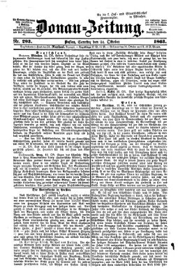 Donau-Zeitung Samstag 24. Oktober 1863