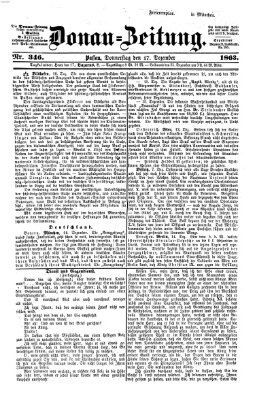 Donau-Zeitung Donnerstag 17. Dezember 1863