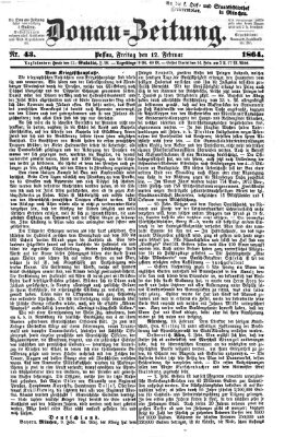 Donau-Zeitung Freitag 12. Februar 1864