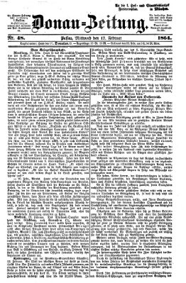 Donau-Zeitung Mittwoch 17. Februar 1864
