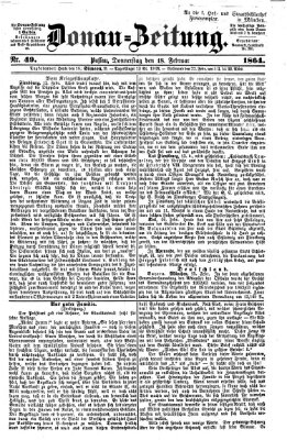 Donau-Zeitung Donnerstag 18. Februar 1864