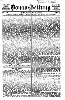 Donau-Zeitung Sonntag 28. Februar 1864