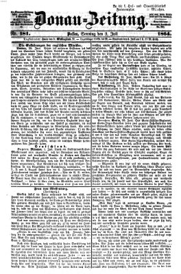 Donau-Zeitung Sonntag 3. Juli 1864