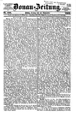 Donau-Zeitung Freitag 18. November 1864