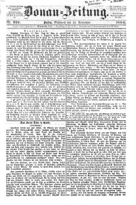 Donau-Zeitung Mittwoch 23. November 1864