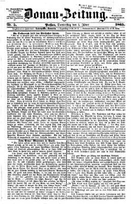 Donau-Zeitung Donnerstag 5. Januar 1865