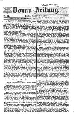Donau-Zeitung Freitag 27. Januar 1865