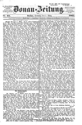 Donau-Zeitung Sonntag 5. März 1865