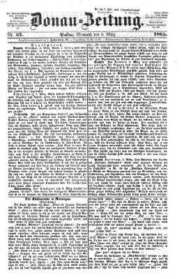 Donau-Zeitung Mittwoch 8. März 1865